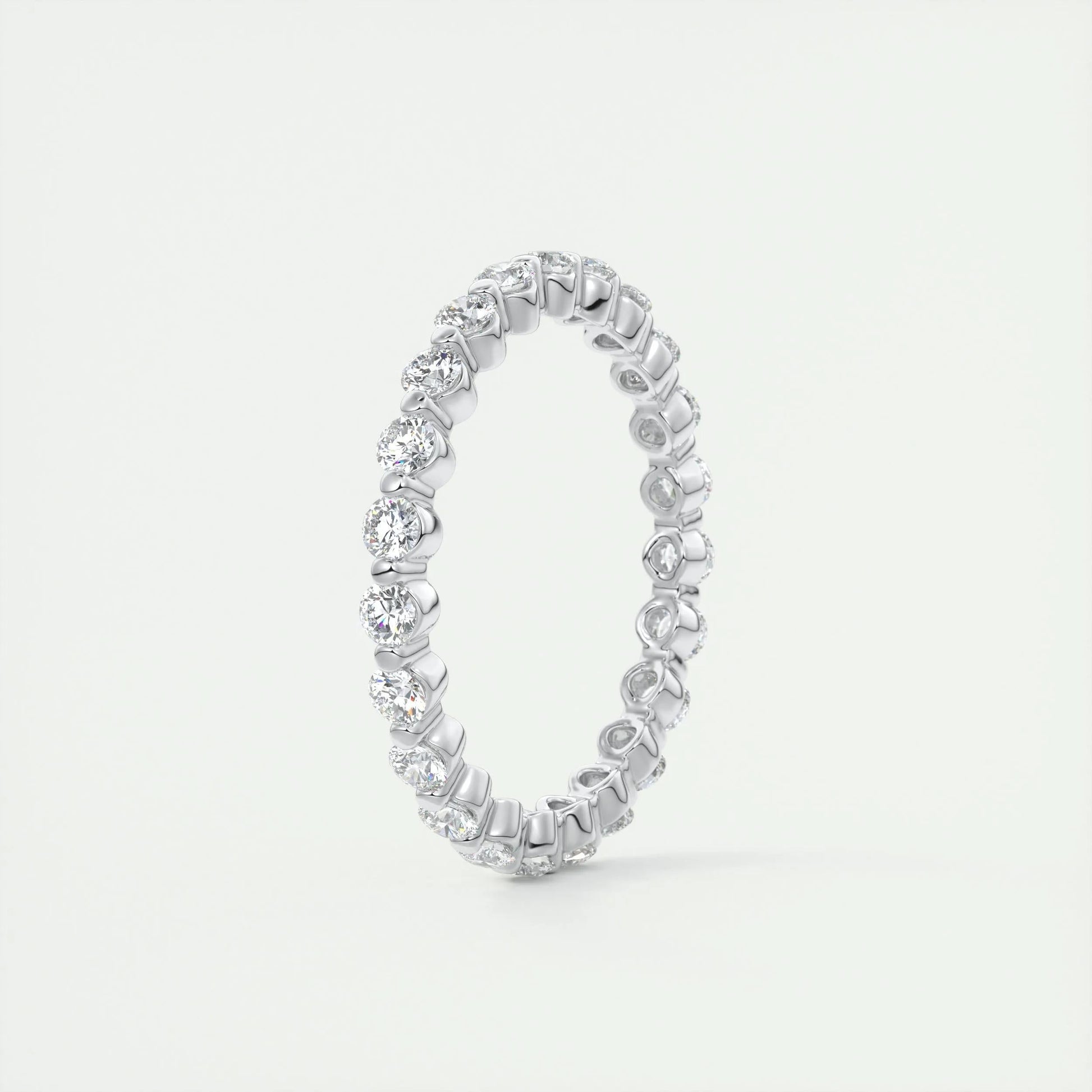 0.69 CT Round Full Eternity CVD EF/VVS Diamond Wedding Band 2