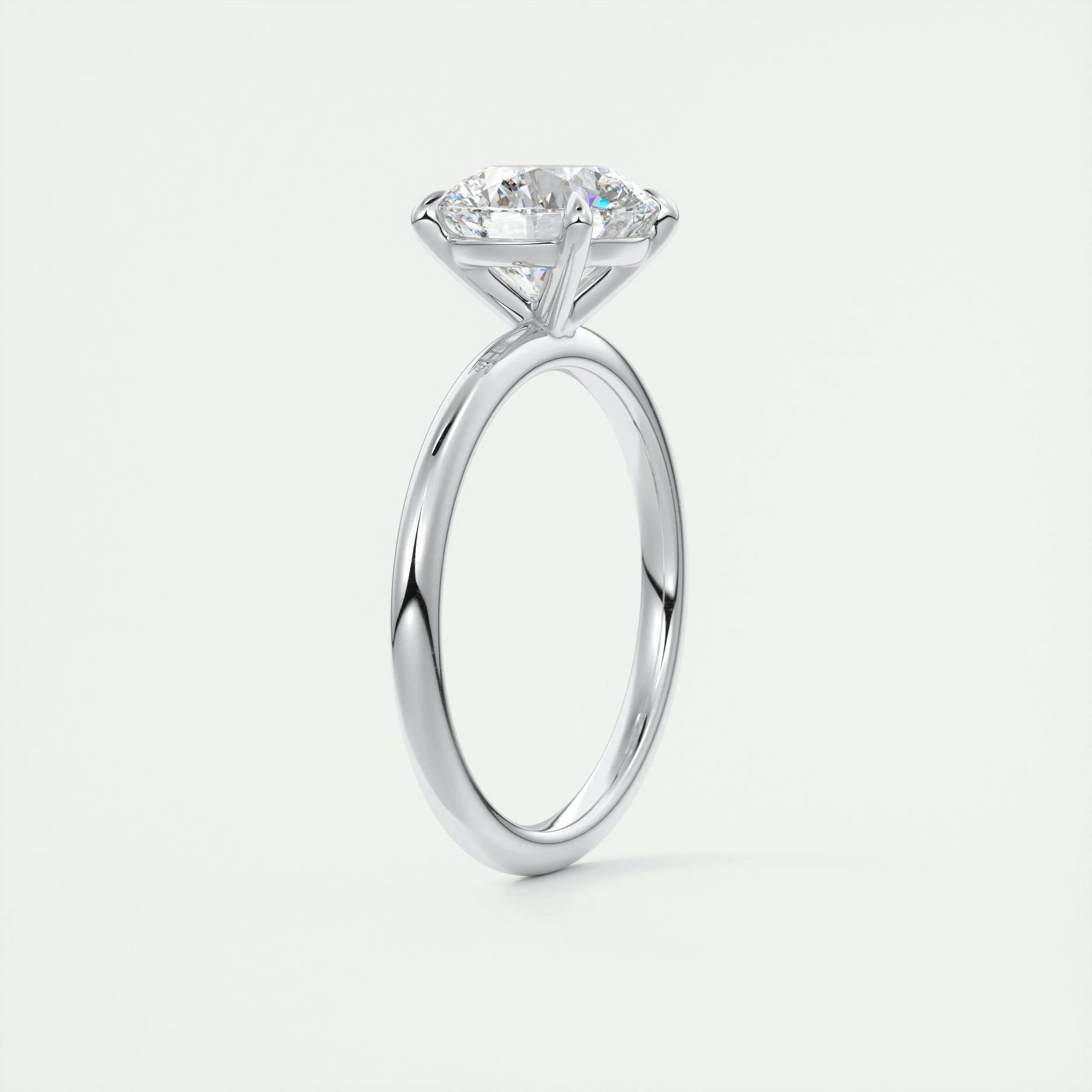 2.0 CT Round Lab Grown Diamond Solitaire Engagement Ring