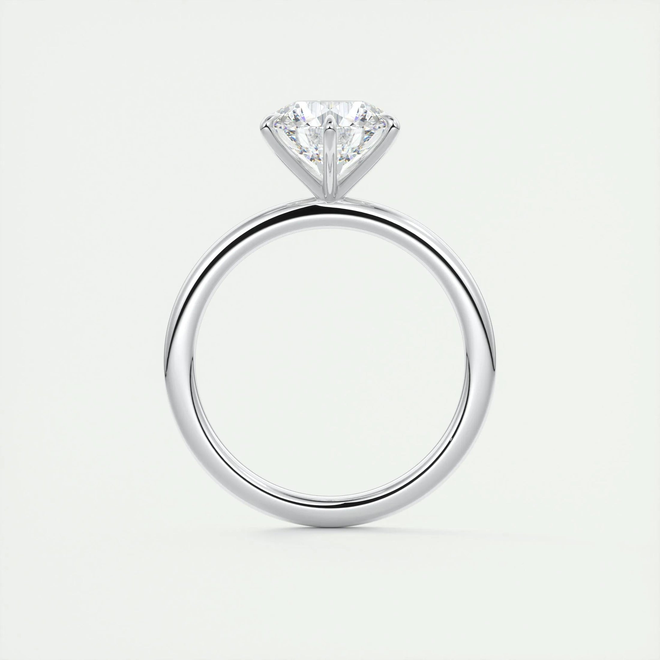 2.0 CT Round Lab Grown Diamond Solitaire Engagement Ring