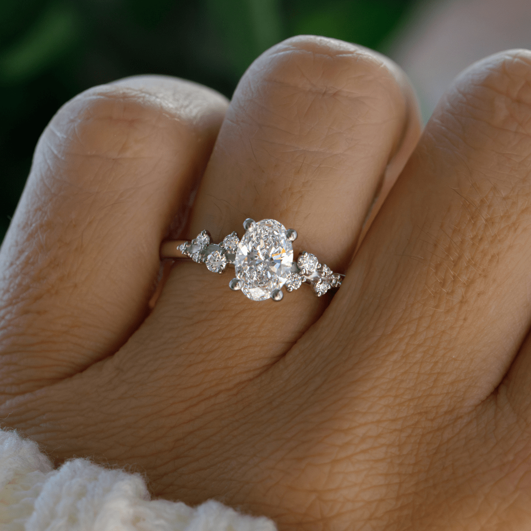 Solitaire-Oval Lab Grown Diamond Engagement Ring