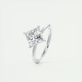 Load image into Gallery viewer, 2.0 CT Princess Cut Lab Grown Diamond East West Solitaire Engagement Ring
