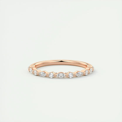 0.32 CT Marquise & Round Multi Stones CVD EF/VVS Diamond Wedding Band 13