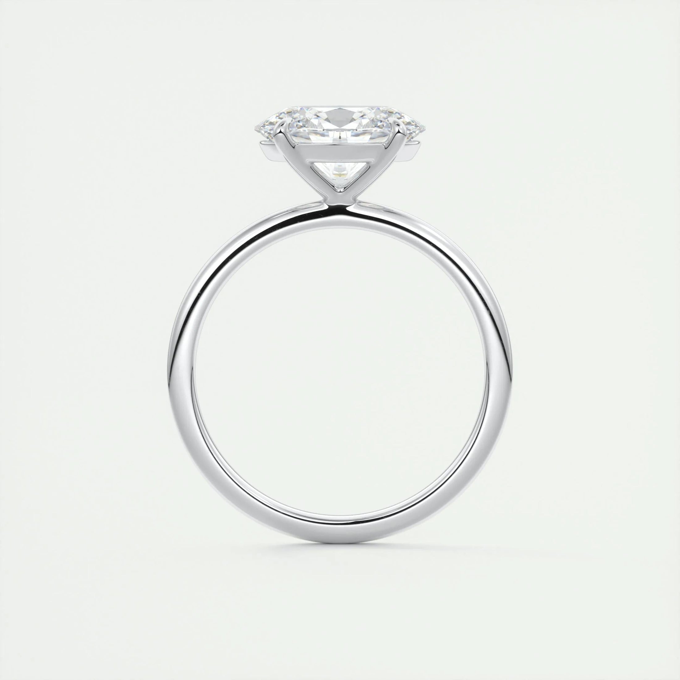 2.0 CT Oval Lab Grown Diamond  Solitaire East West Engagement Ring