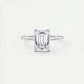 Load image into Gallery viewer, 2.0 CT Emerald Cut Lab Grown Diamond Solitaire Engagement Ring 1
