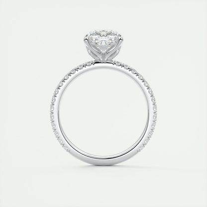 2 CT Cushion Solitaire CVD F/VS1 Diamond Engagement Ring 7