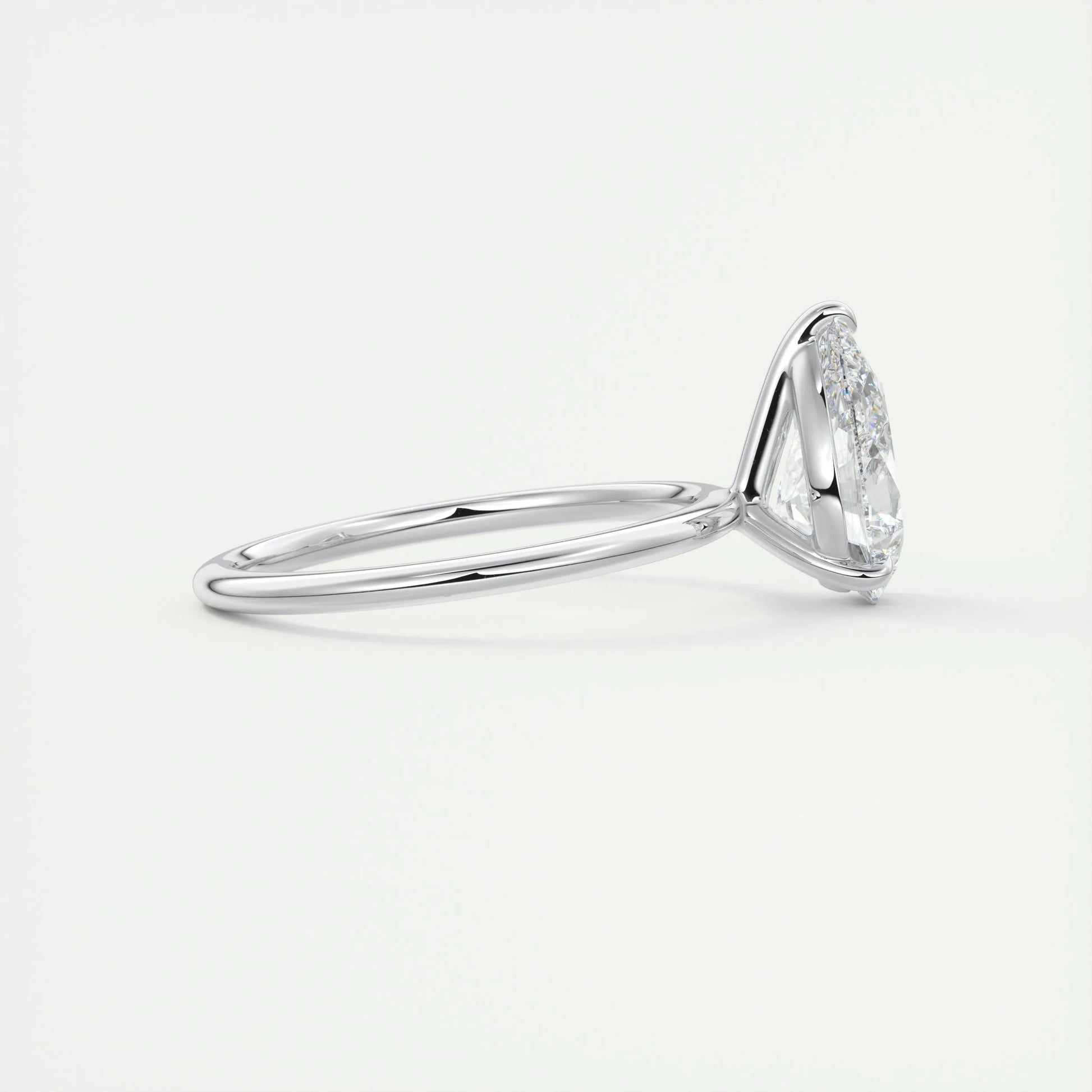 2.0 CT Pear-Shaped Lab Grown Diamond Solitaire Engagement Ring 2