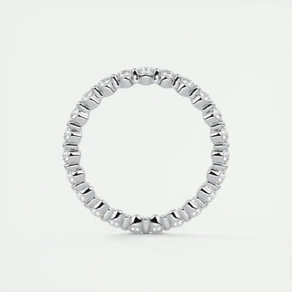 0.69 CT Round Full Eternity CVD EF/VVS Diamond Wedding Band 5