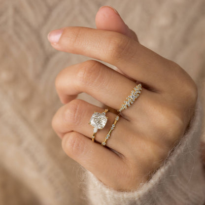 Dainty-Elongated Cushion Lab Grown Diamond Engagement Ring