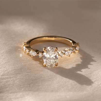 Solitaire-Oval Lab Grown Diamond Engagement Ring