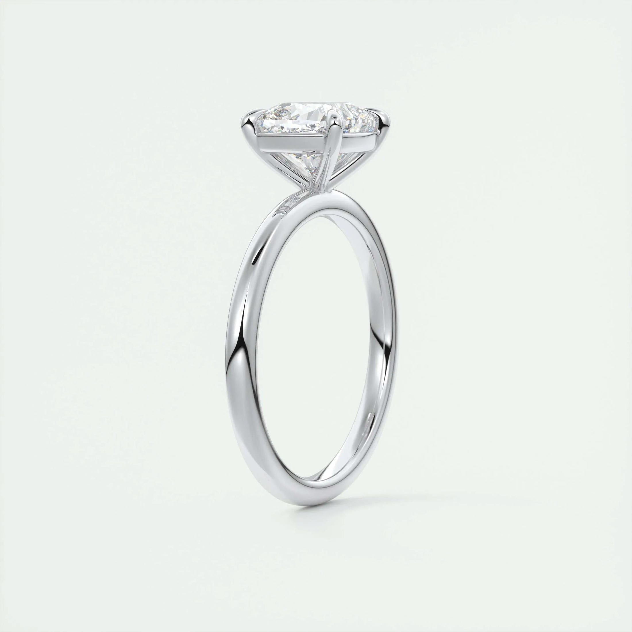 Radiant 2.0 CT Cushion Cut Lab Grown Diamond Solitaire Engagement Ring