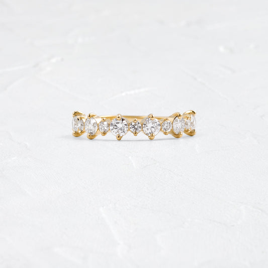 Half Eternity- 0.82 CT Round Lab Grown Diamond Wedding Band