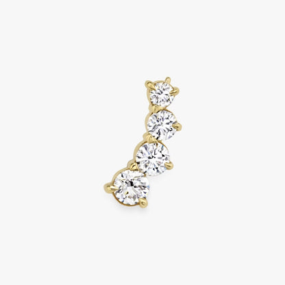 Pave Style- 0.83 CT Round Moissanite Earrings