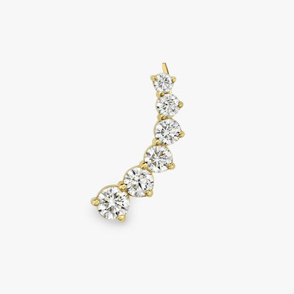 Cluster- 1.7 CT Round Moissanite Earrings