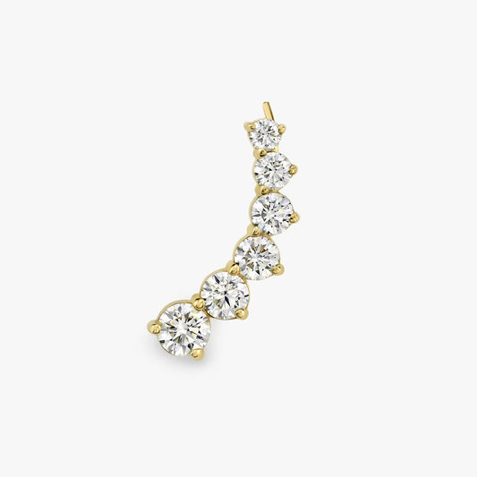Cluster- 1.7 CT Round Moissanite Earrings