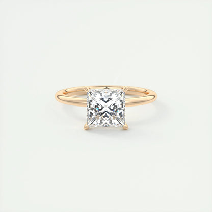 2 CT Princess Solitaire CVD F/VS1 Diamond Engagement Ring 15