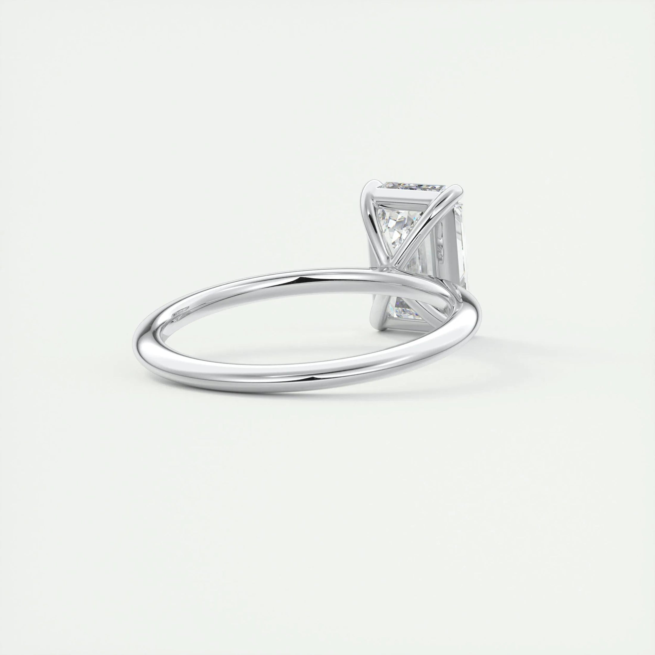 2.0 CT Emerald Cut Lab Grown Diamond Solitaire Engagement Ring 5