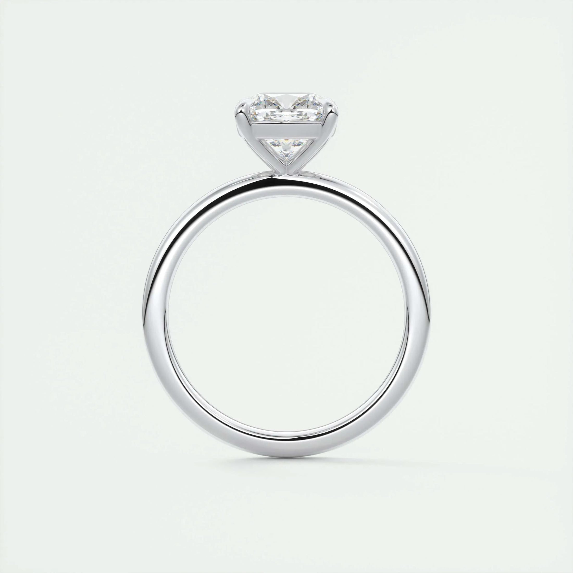 Radiant 2.0 CT Cushion Cut Lab Grown Diamond Solitaire Engagement Ring