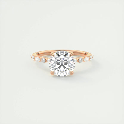 2 CT Round Solitaire CVD F/VS1 Diamond Engagement Ring 15