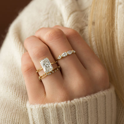 Criss Cross-Radiant Lab Grown Diamond Engagement Ring