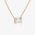 Load image into Gallery viewer, 1.0 CT Emerald Cut Lab-Grown Diamond Necklace in Gold
