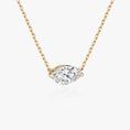 Load image into Gallery viewer, 1.0 CT Marquise Lab-Grown Diamond Solitaire Necklace in Gold
