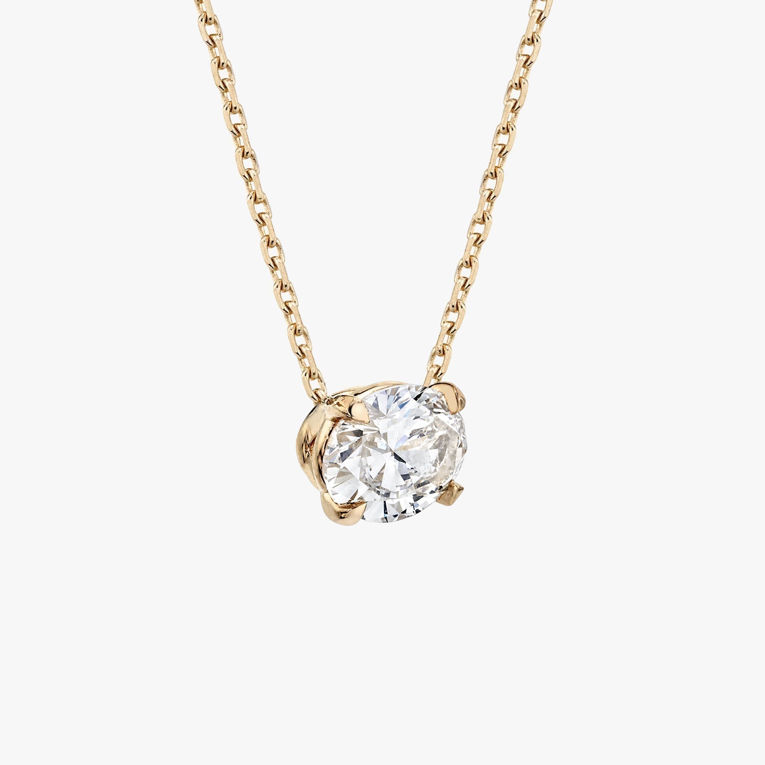 Radiant 1.0 CT Oval Lab-Grown Diamond Solitaire Necklace