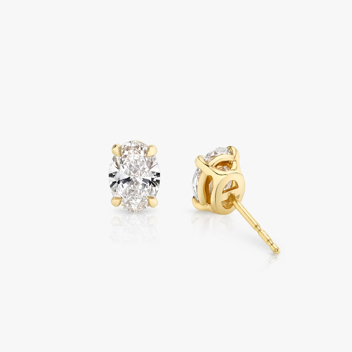 Solitaire- 0.50 CT Oval Moissanite Stud Earrings