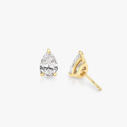 Solitaire- 0.50 CT Pear Moissanite Stud Earrings