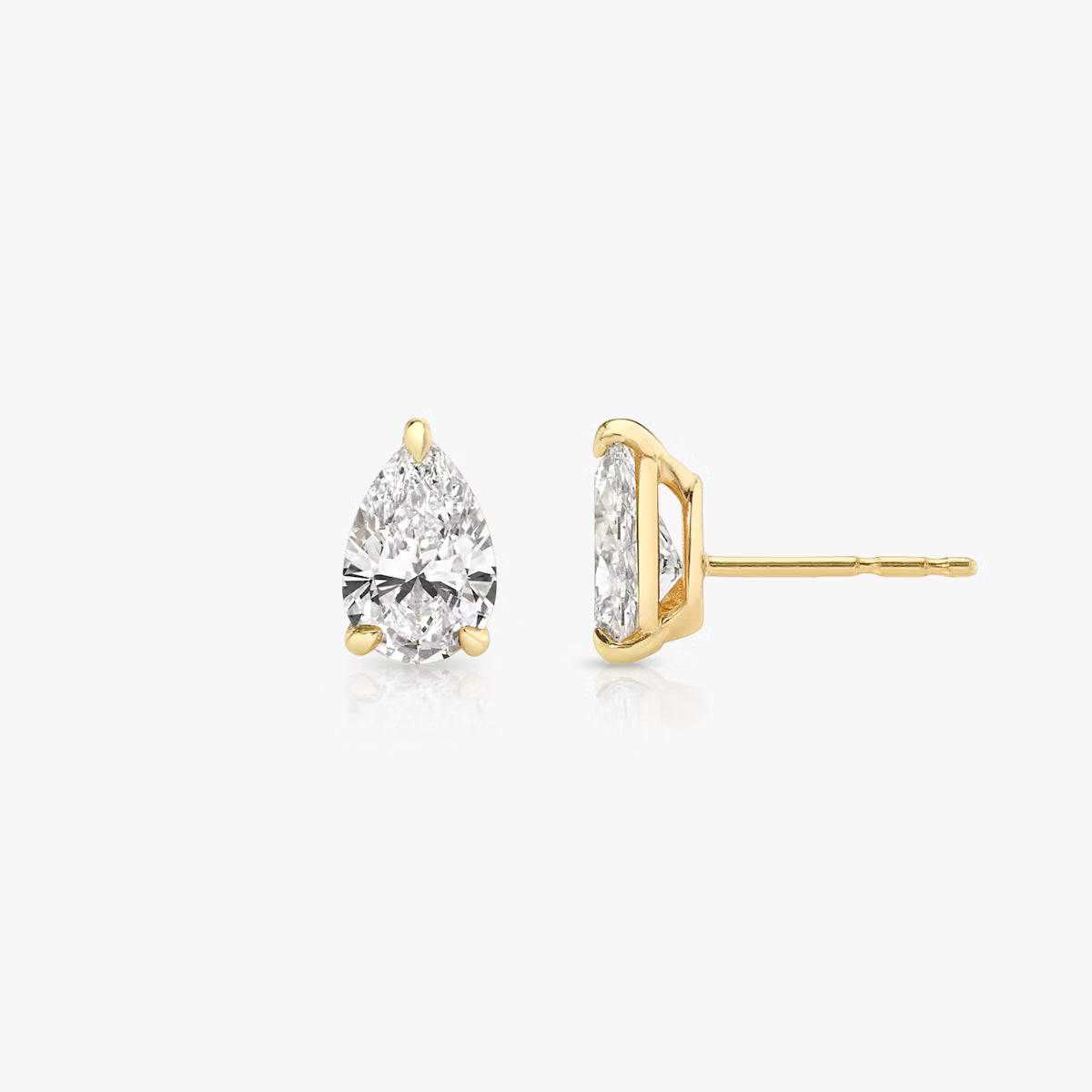 Solitaire- 0.50 CT Pear Moissanite Stud Earrings