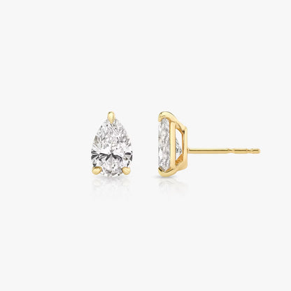 Solitaire- 0.50 CT Pear Moissanite Stud Earrings