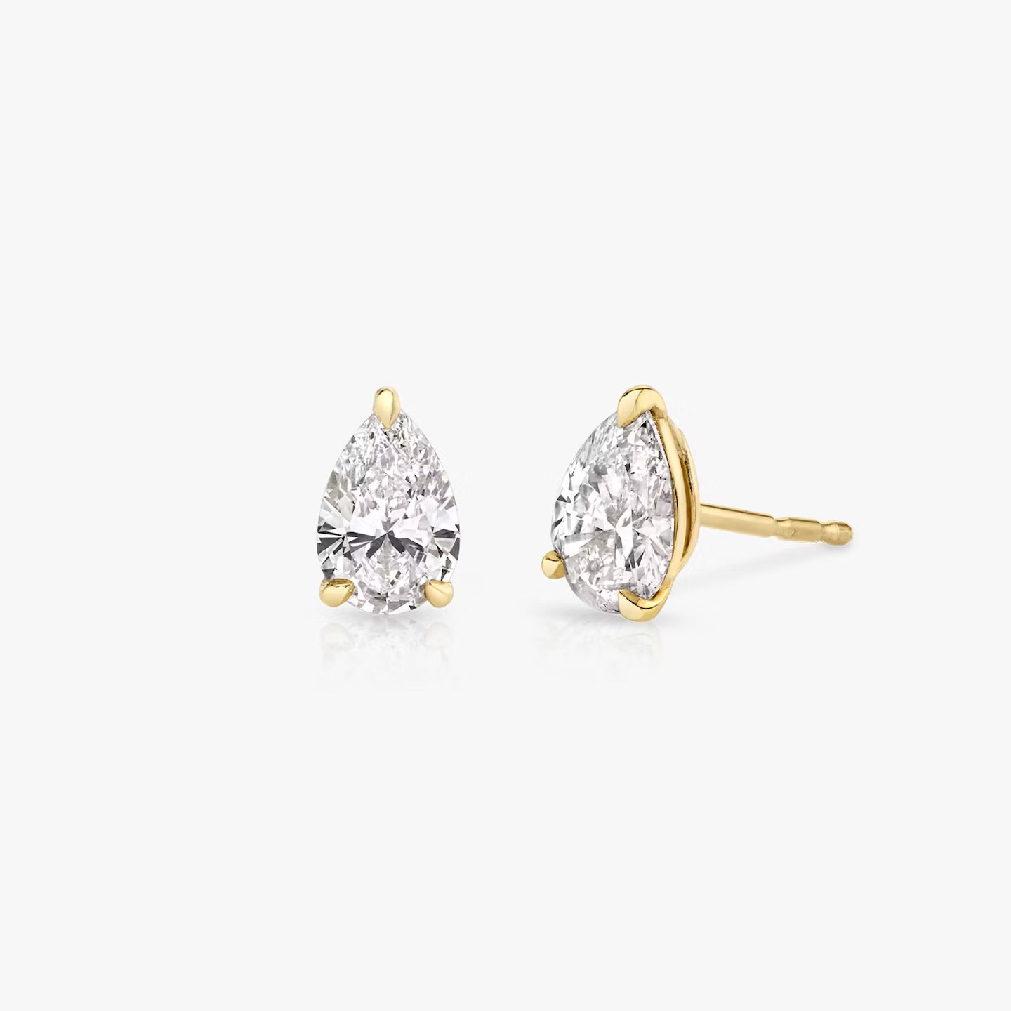 Solitaire- 0.50 CT Pear Moissanite Stud Earrings
