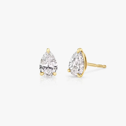Solitaire- 0.50 CT Pear Moissanite Stud Earrings