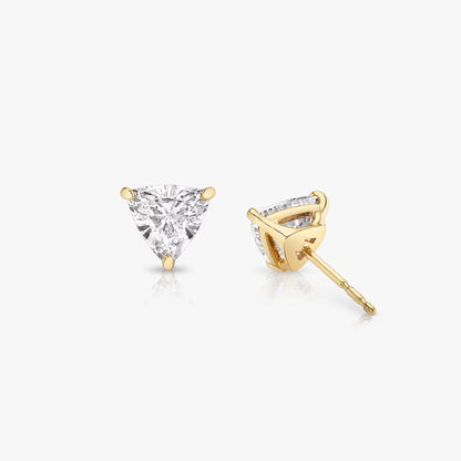 Solitaire- 0.50 CT Trillion Moissanite Stud Earrings