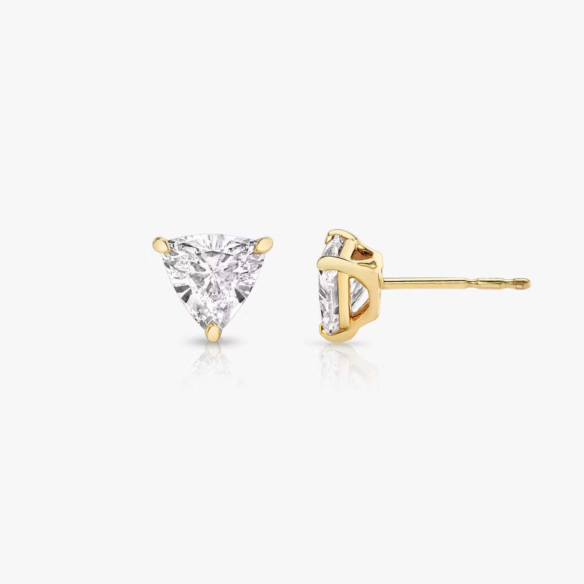Solitaire- 0.50 CT Trillion Moissanite Stud Earrings