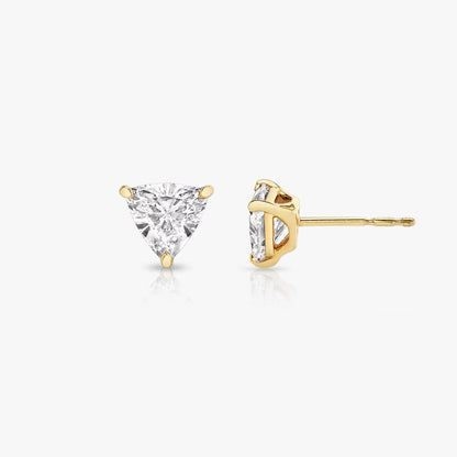 Solitaire- 0.50 CT Trillion Moissanite Stud Earrings
