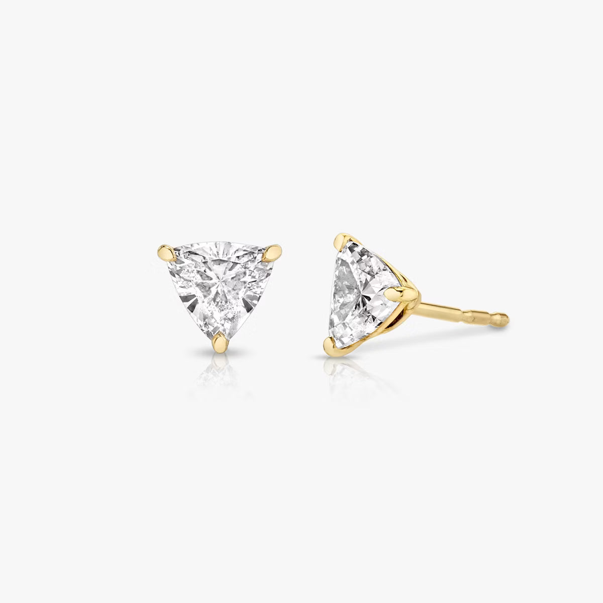 Solitaire- 0.50 CT Trillion Moissanite Stud Earrings