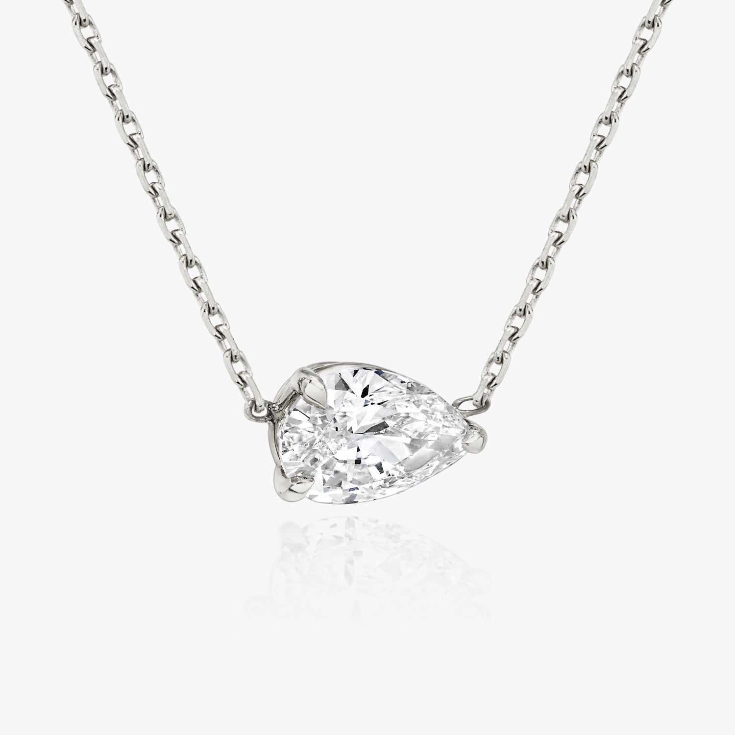 Radiant 1.0 CT Pear-Shaped Lab-Grown Diamond Solitaire Necklace