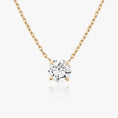 Load image into Gallery viewer, Radiant Elegance: 1.0 CT Round Lab-Grown Diamond Solitaire Necklace
