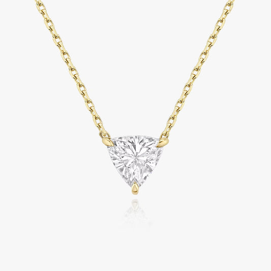 Solitaire- 0.25 CT Trillion Moissanite Necklace