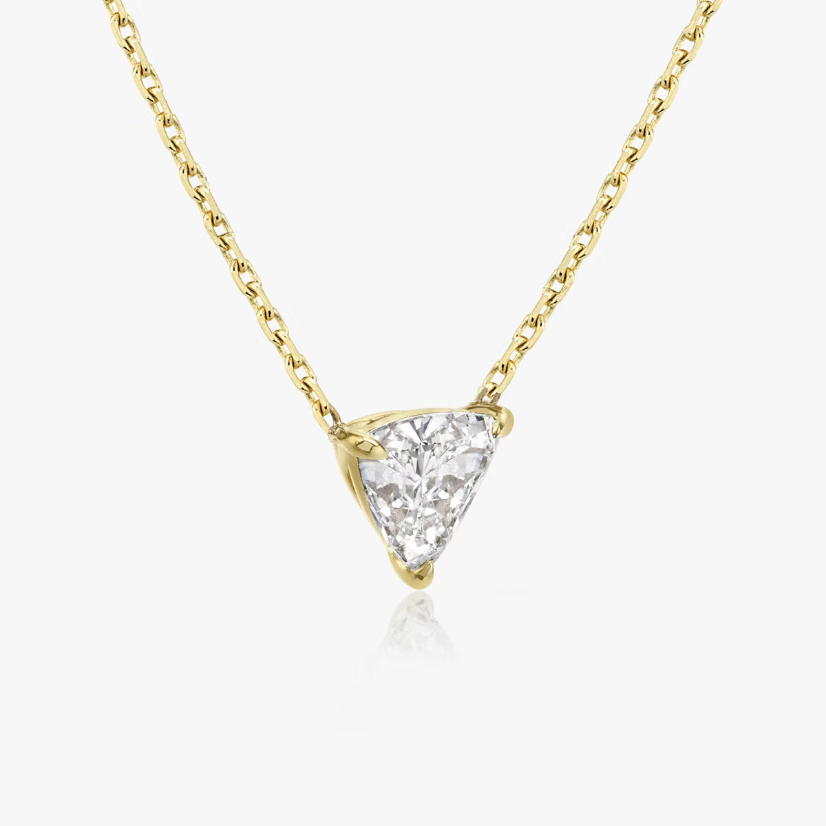 Solitaire- 0.25 CT Trillion Moissanite Necklace