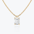 Load image into Gallery viewer, Radiant 1.0 CT Emerald Lab-Grown Diamond Solitaire Necklace
