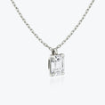 Load image into Gallery viewer, Radiant 1.0 CT Emerald Lab-Grown Diamond Solitaire Necklace
