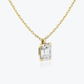 Load image into Gallery viewer, Radiant 1.0 CT Emerald Lab-Grown Diamond Solitaire Necklace
