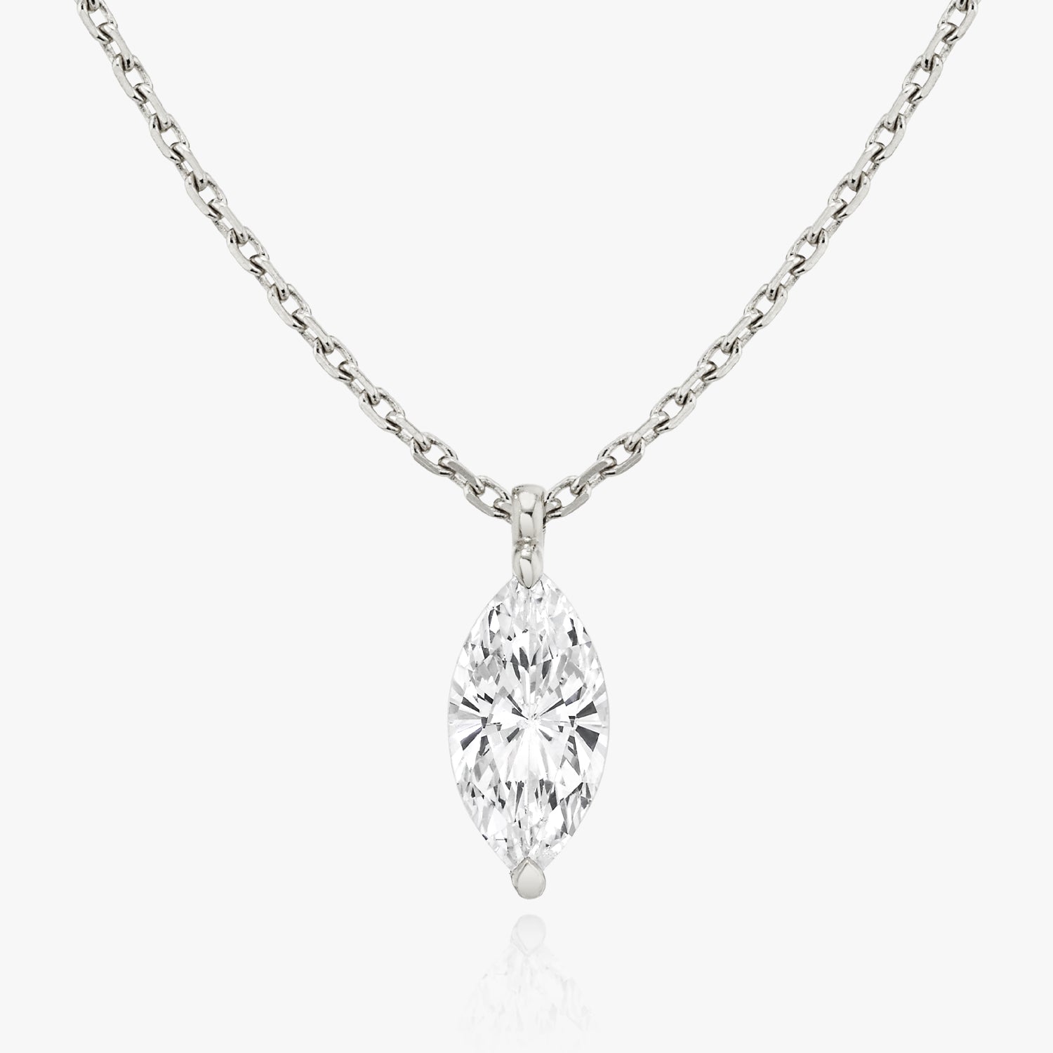 1.0 CT Marquise Lab-Grown Diamond Solitaire Necklace in Gold