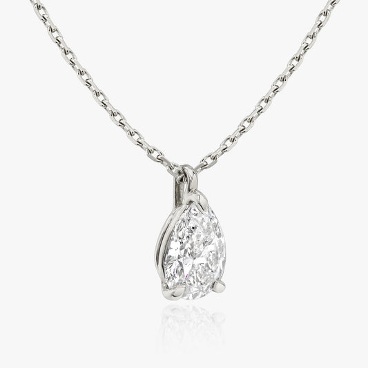 Elegant 1.0 CT Pear-Shaped Lab-Grown Diamond Solitaire Necklace