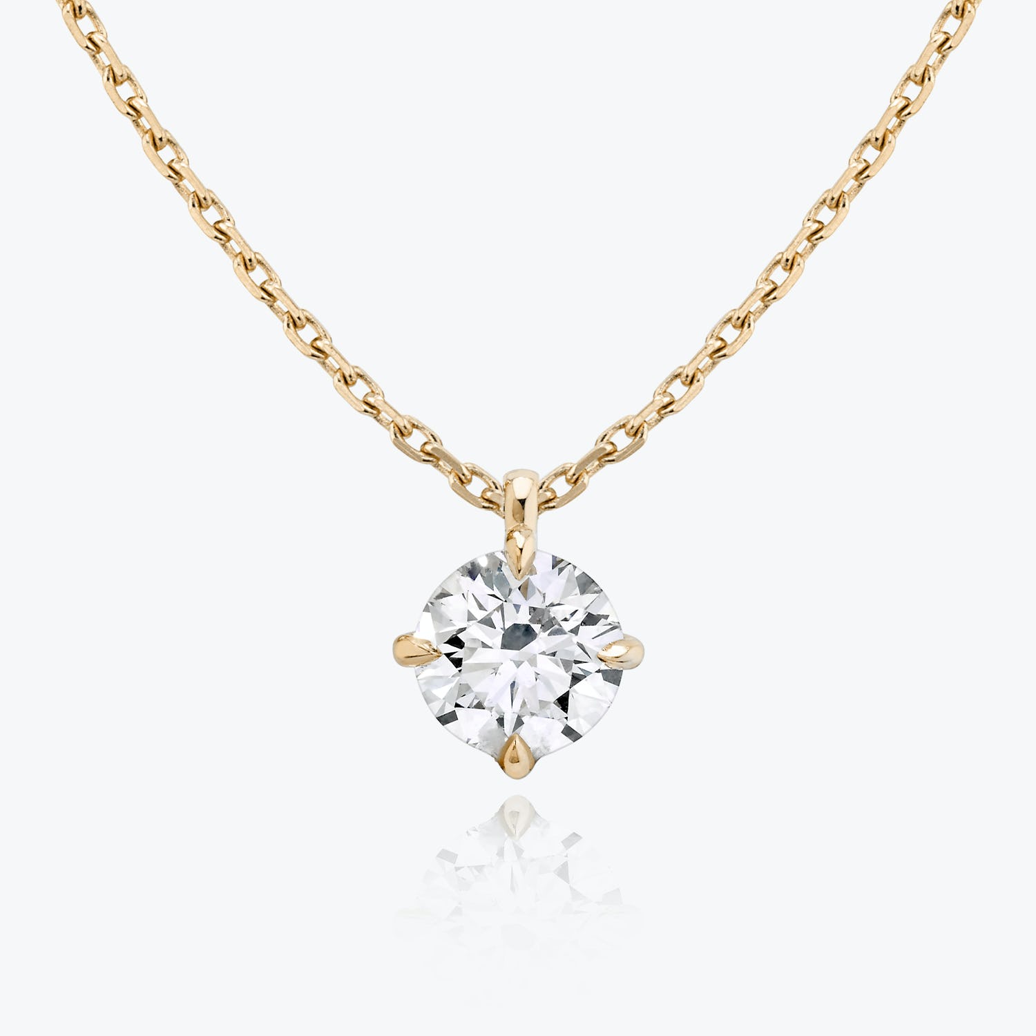1.0 CT Round Cut Lab-Grown Diamond Solitaire Necklace 7
