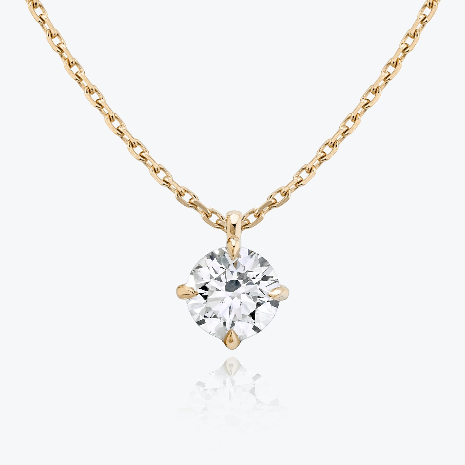 1.0 CT Round Cut Lab-Grown Diamond Solitaire Necklace