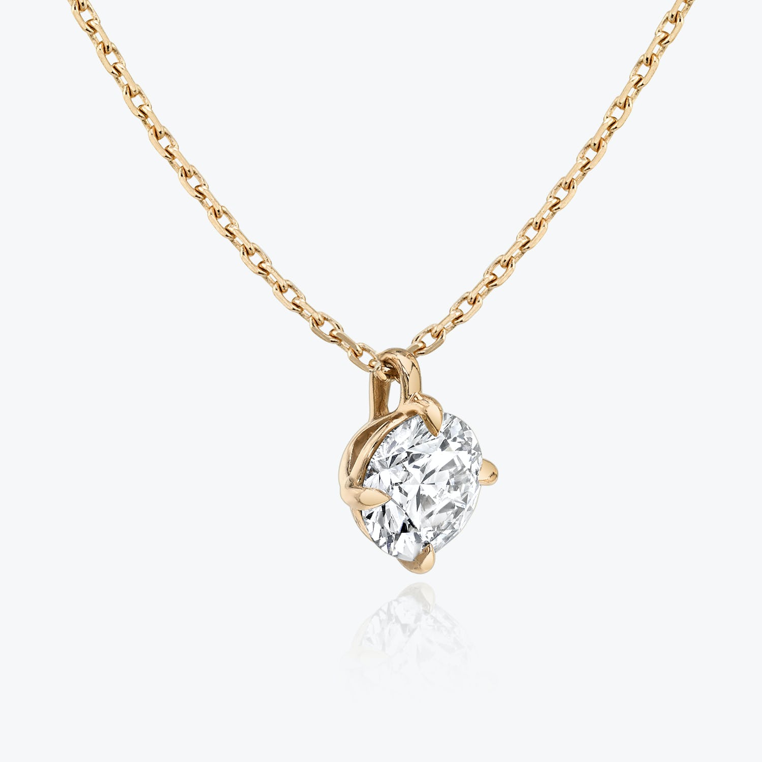 1.0 CT Round Cut Lab-Grown Diamond Solitaire Necklace 8