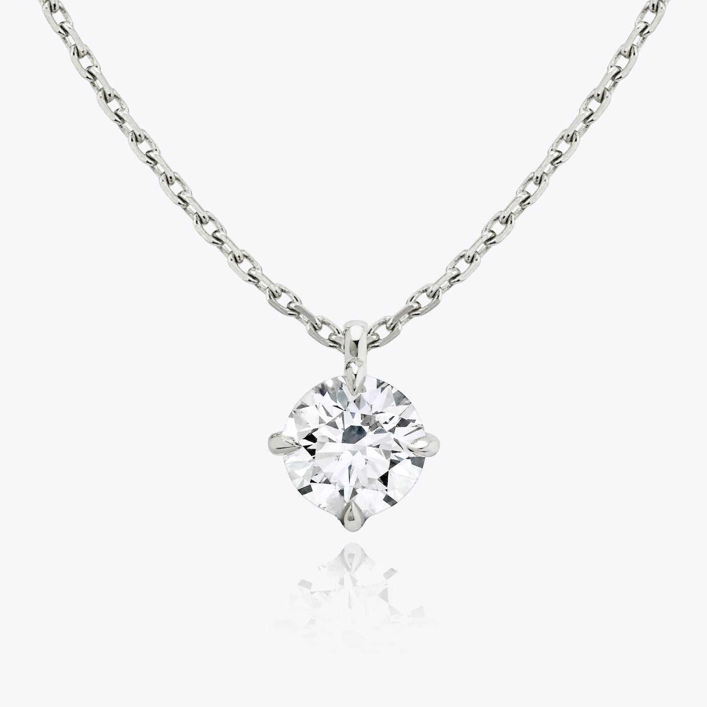 1.0 CT Round Cut Lab-Grown Diamond Solitaire Necklace 1