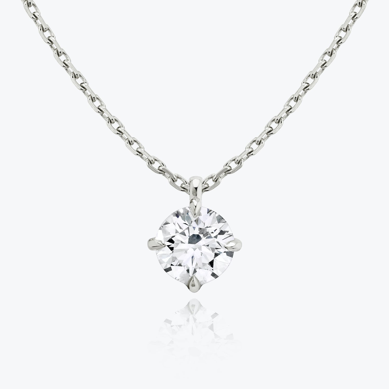 1.0 CT Round Cut Lab-Grown Diamond Solitaire Necklace